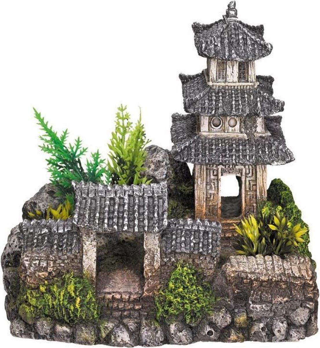 Nobby Aziatische Tempel Aquarium Ornamenten - 18,5 x 14,2 x 17 cm