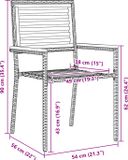 vidaXL Tuinstapelstoelen 2 stuks Bruin en Beige