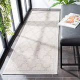 Safavieh La Pelosa Tapijt voor binnen en buiten AMT414 68 X 213 cm ivoor/lichtgrijs