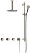 Hotbath Cobber X - CX7067 - Inbouw Regendoucheset - Geborsteld Nikkel