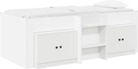 vidaXL Loft Bed Frame met Kast met opslag 3 st Wit Bewerkt hout
