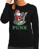 Bellatio Decorations Shoppartners Bv Foute Kerst sweater / kersttrui 1,5 meter punk zwart voor dames - Kerstkleding / Christmas outfit XXL