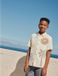 Next Jongens Shirt met korte mouwen en palm-borduursel - Wit