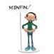 Plastoy Gaston Lagaffe Figurine Gaston collection Bulles "M’enfin !" - Résine - 20 cm