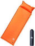 vidaXL Kampeermatras met kussen zelfopblazend 1-persoons oranje