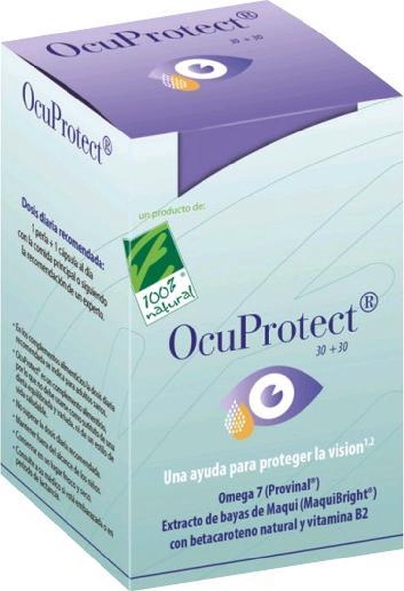 100% Natural 100 natura 100 Natura 100 Natura 100 Natura Ocuprotect 30 Perlas 30 Capsulas Vegetales