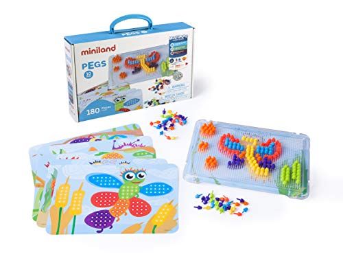 Miniland 20 mm educatieve hoek pegs speelgoed (meerkleurig)