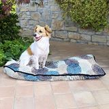 Italian Bed Linen Maxy FANTASY gewatteerd kussen polyester douchekoppen blauw 60x100 cm