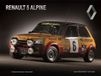 Renault Metalen Bord 40x30cm Renault R5 Alpine Calberson