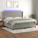 Maison Exclusive - Boxspringbed met matras en LED-verlichting, grijs, 200x200 cm, fluweel
