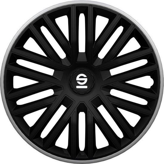 Sparco Wieldoppen Bergamo 15 Inch Zwart/Grijs (4 Stuks)
