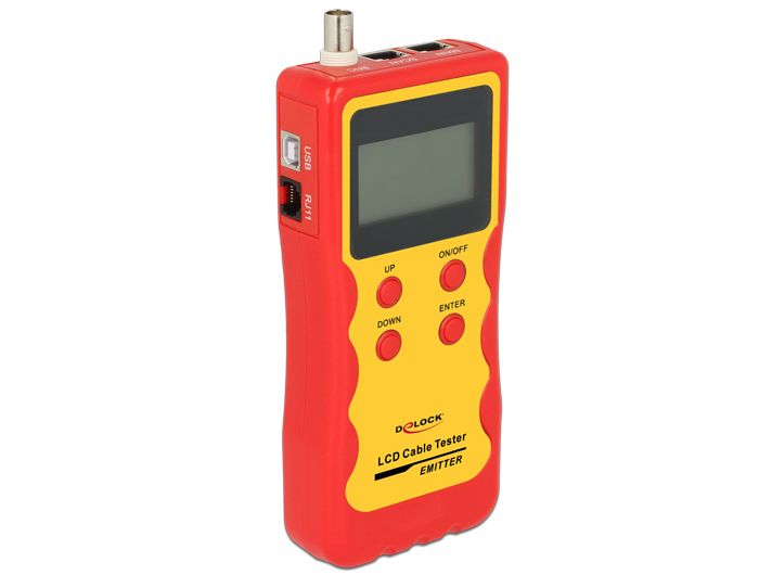DeLOCK 86108 - Netwerkkabeltester - Geel/Rood