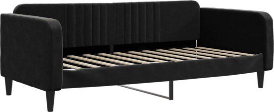 vidaXL Slaapbank 100x200 cm fluweel zwart