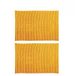 MSV - Set van 2 Chenille Microvezel Badmatten - Lange en Zachte Polen - SEBS Antislip - Machinewasbaar 30° - Ophanglus - 50 x 80 cm - Saffraan