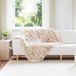 vidaXL Antislip deken van imitatie konijnenbont Olite 4 st beige