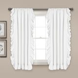 Lush Decor Reyna Window Curtain Panel Pair, 45" L x 54" W, Wit