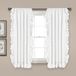 Lush Decor Reyna Window Curtain Panel Pair, 45" L x 54" W, Wit