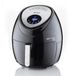 Friteuse à air chaud XXL, 5,5 litres, 1800 watts, avec minuterie, écran tactile, 7 programmes, noir
