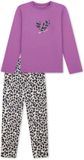 SCHIESSER Pyjama lang Meisjes Gebloemd Bessenrood Katoen 176