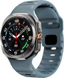By Qubix Qubix - Wave siliconen bandje - Grijsblauw - Geschikt voor Samsung Galaxy Watch Ultra / Ultra 2 - 47mm