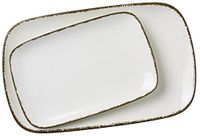 Ritzenhoff & Breker Serveerplaatset Casa, 2-delig, 24 x 15,5 cm en 33 x 20 cm, crème