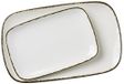 Ritzenhoff & Breker Serveerplaatset Casa, 2-delig, 24 x 15,5 cm en 33 x 20 cm, crème