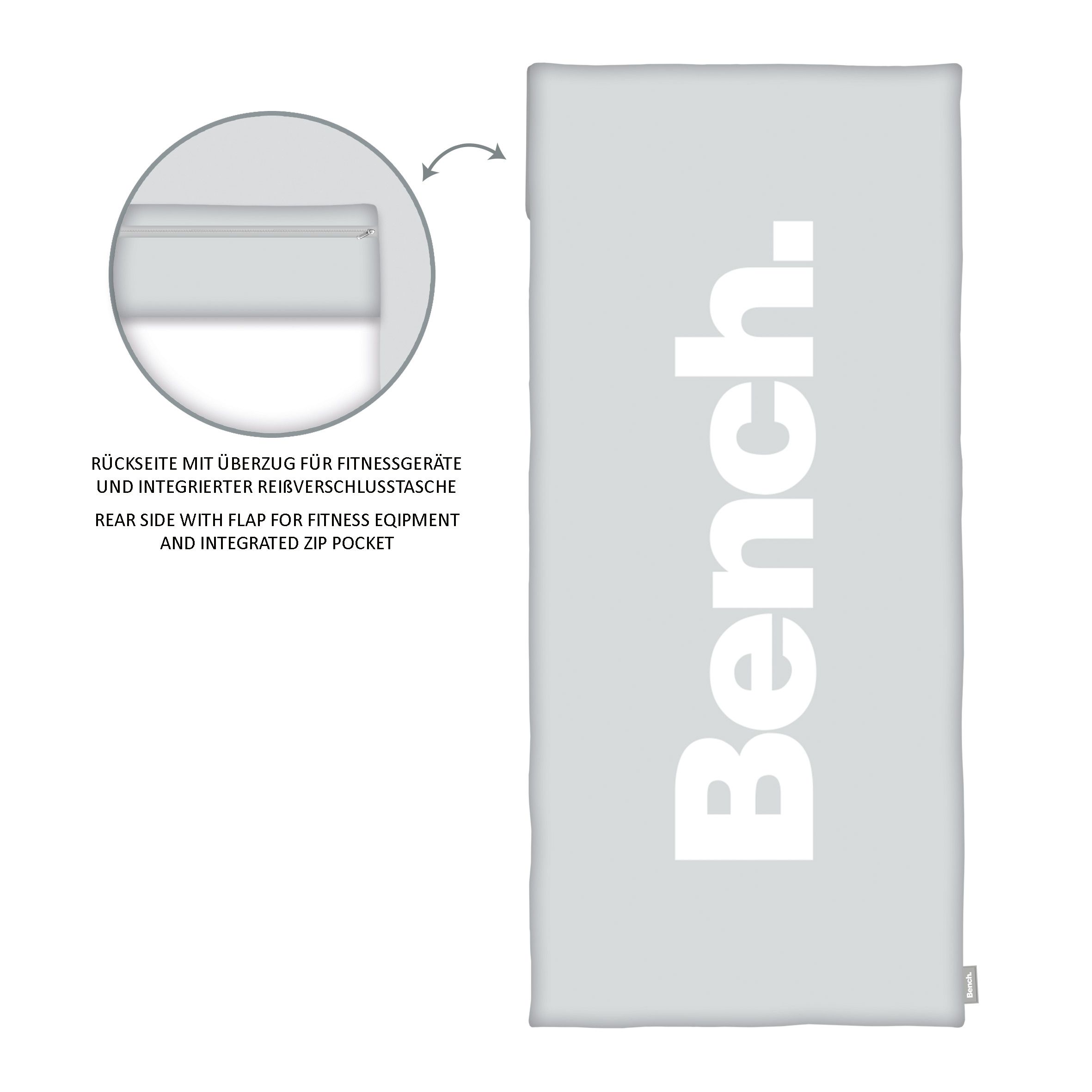 HERDING Badhanddoek - 6912601547 - Wit/Grijs - Polyester - Unisex