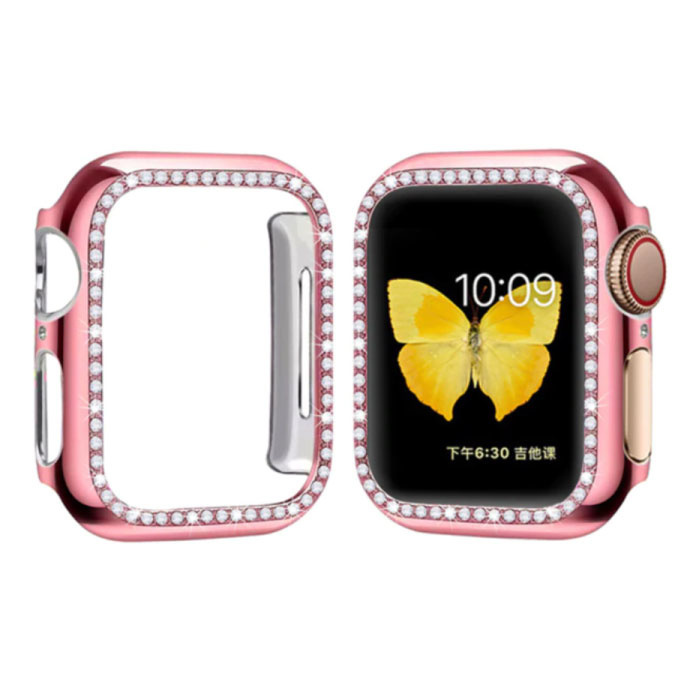 Stuff Certified Diamond Hoesje voor iWatch Series 38mm - Hard Bumper Case Cover Roze