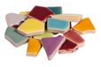 Rayher Fun Ceramica mozaïekmix, veelhoekig geglazuurde klei, regenboogkleurige mix om te knutselen, doos 500 g, 14863990, regenboog