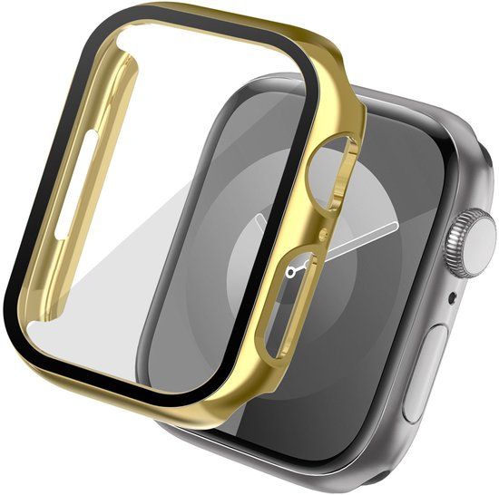 imoshion Screenprotector - Geschikt voor Apple Watch 7 / 8 / 9 - 41 mm - Full Cover Hard Case - Goud