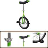 vidaXL Eenwieler verstelbaar (groen / 16 inch)
