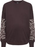 ONLY MATERNITY ONLY OLMALEXA L/S O-NECK SWEAT JRS Dames Trui - Maat S - Katoen - Chocolate Plum
