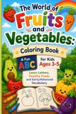 The World of Fruits and Vegetables: A Fun ABC Coloring Book for Kids Ages 3-5