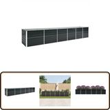 vidaXL Plantenbak verhoogd 480x80x77 cm gegalvaniseerd staal antraciet