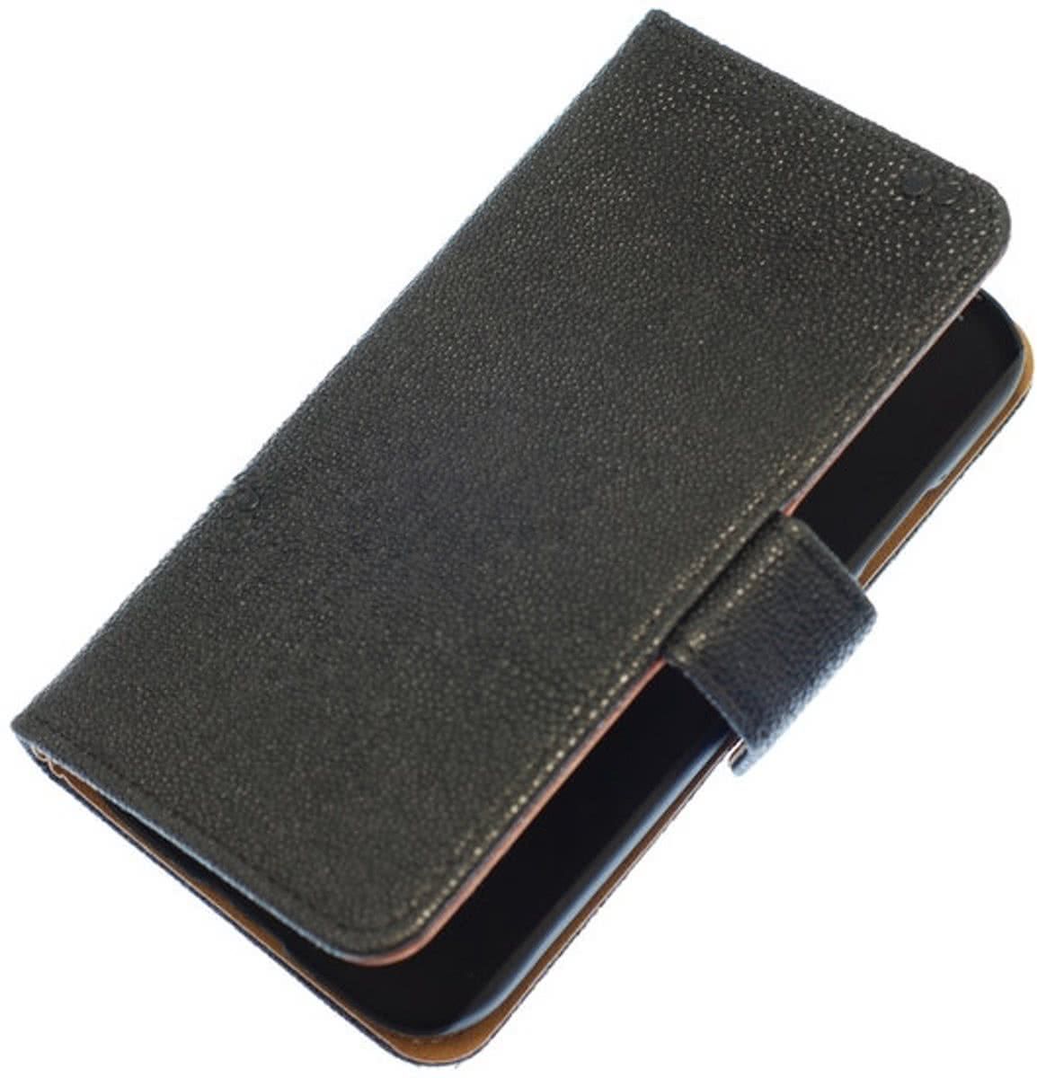 Best Cases Zwart Ribbel booktype wallet cover hoesje voor Samsung Galaxy Note 3 Neo