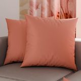PETTI Artigiani Italiani Set van 2 kussenslopen 80 x 80 cm, effen donkerpoederroze, 100% hypoallergene microvezel, gemaakt in Italië