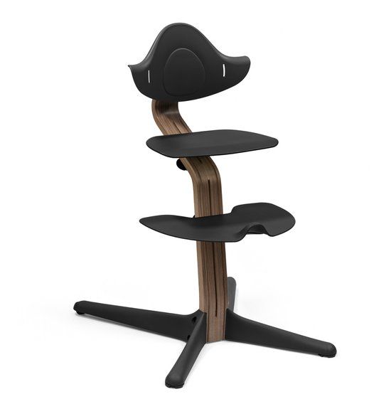 Stokke Nomi stoel, walnoot / zwart
