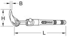 KS Tools 911.8187 Telescoop scharnier-rolkop-hendelijzer, 600-915mm
