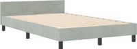 vidaXL Boxspring bed met hoofdeinde Lichtgrijs 120 x 190 cm Fluweel