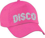 Bellatio Decorations Petje - Baseballcap - Disco Thema - Volwassenen - Roze