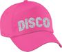 Bellatio Decorations Petje - Baseballcap - Disco Thema - Volwassenen - Roze