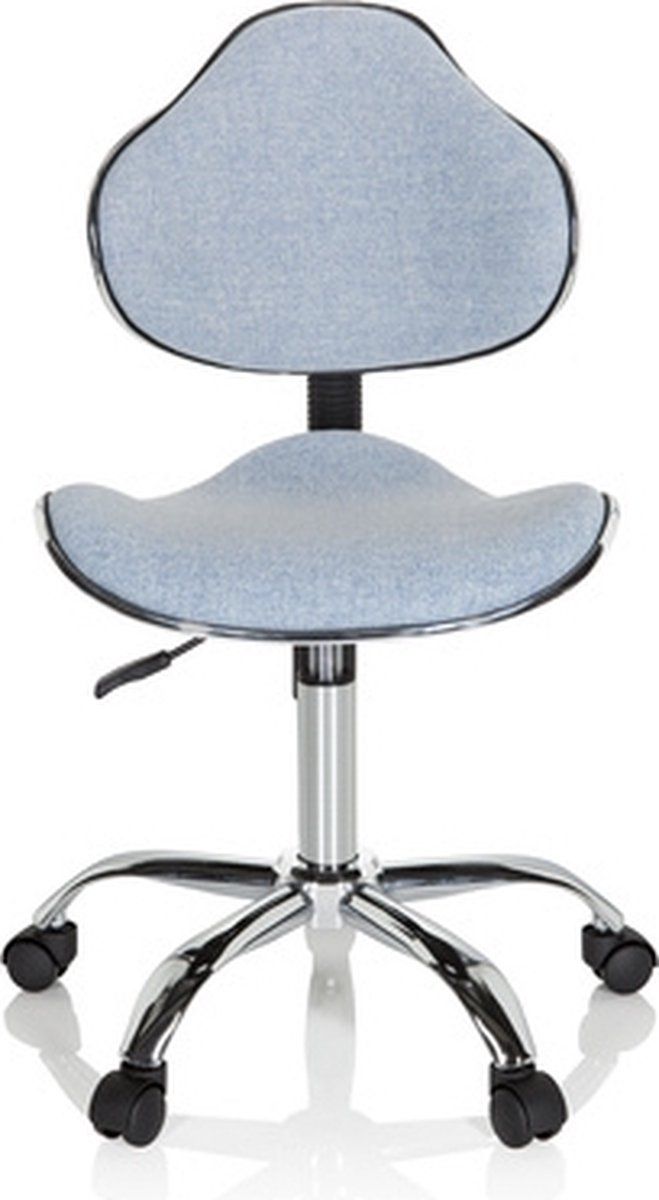HJH OFFICE Bureaustoel - Kinderen - Blauw - Stof - Ergonomisch
