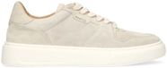 Manfield - Heren - Licht grijze suède sneakers - Maat 42
