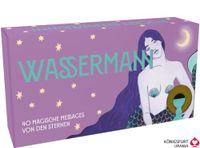 Sternzeichen Wassermann - 40 Karten in Magnetschachtel mit Metallicfolie - Magische Messages von den Sternen
