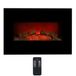 Classic Fire Sfeerhaard Elektrisch Memphis - Electrische Haard met Verwarming, Afstandsbediening en Timer - Kachel Elektrisch met LED Vlammen - 1800W - Wandmontage - Zwart