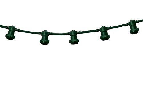 VELAMP PARTY LIGHT Verlengketting - 10 m - 10 fittingen E27 - Donkergroen