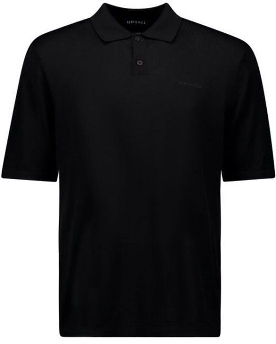 Airforce Knitted Polo Heren True Black L