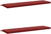 vidaXL Coussins de banc SOEST 2 pièces 100% Polyester Vin rouge 160 x 40 x 5 cm