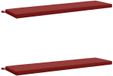 vidaXL Coussins de banc SOEST 2 pièces 100% Polyester Vin rouge 160 x 40 x 5 cm