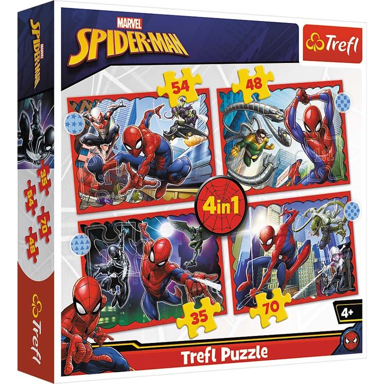 Trefl 4-in-1 Puzzel - Spider-Man - 4+ Years